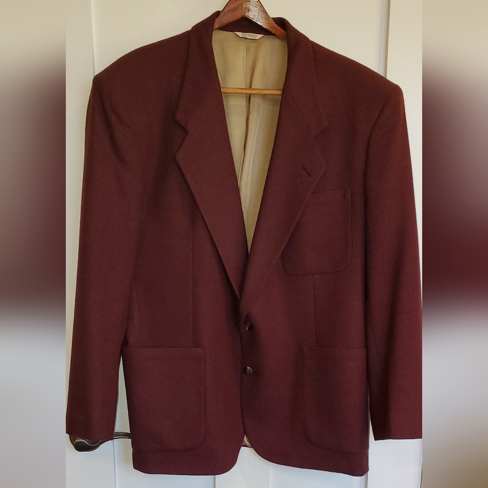 Men's Lined Burgundy Sports Jacket
